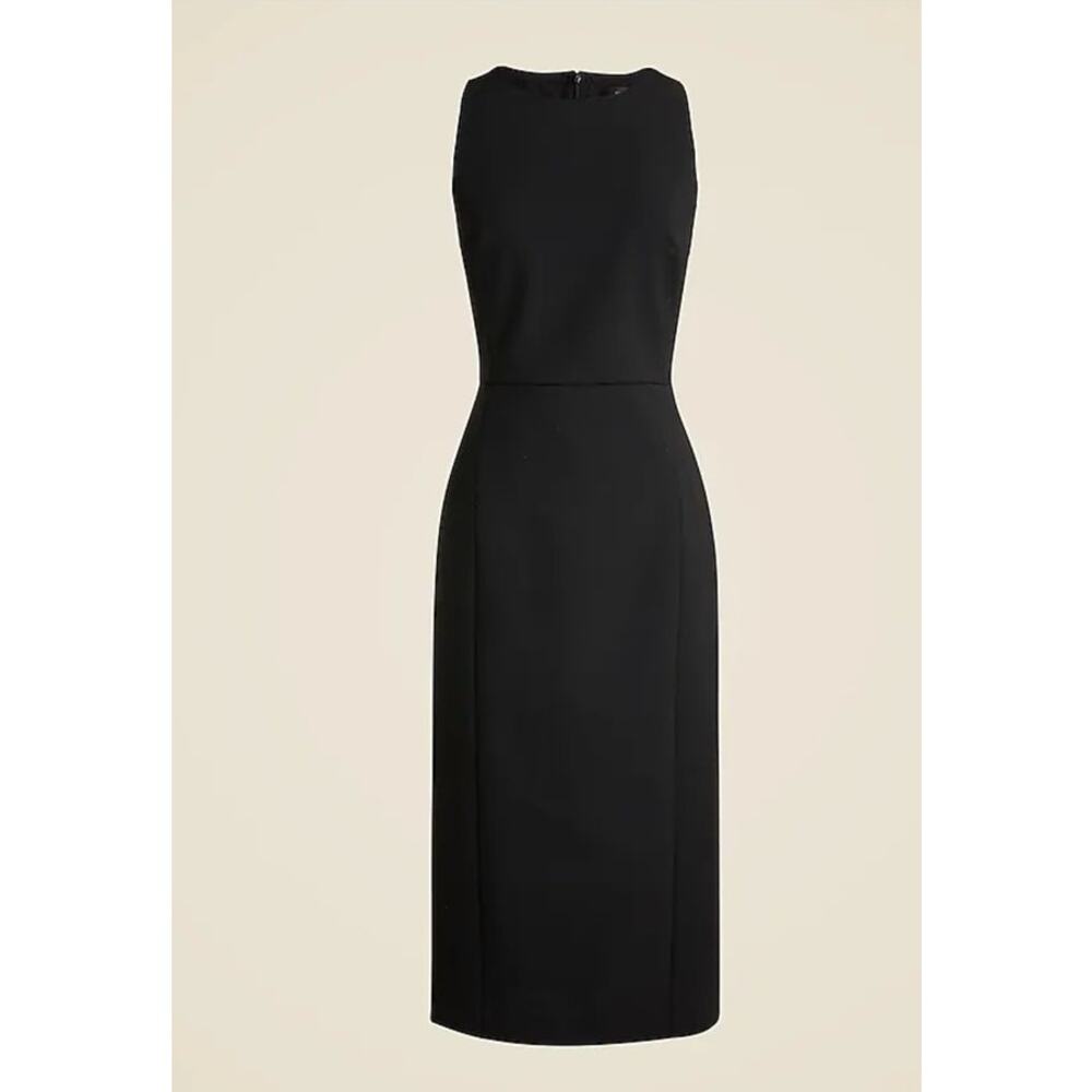 NWT J. Crew Sheath Dress In Four-Season Stretch Office Corporate Black 8 - Picture 4 of 11